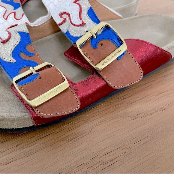 Isabel Marant Étoile Gail Appliquéd Leather Sandals 39 - Picture 5 of 8